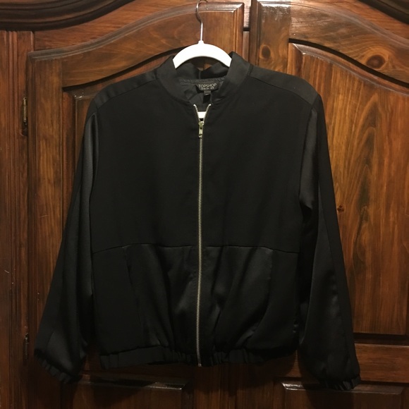 TOPSHOP Matte Shine Bomber Jacket - Picture 4 of 4